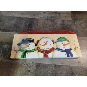 Light up snowman snow wall decor xmas